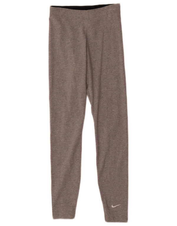 Nike Dame Leggings UK 6 XS Grå Bomuld