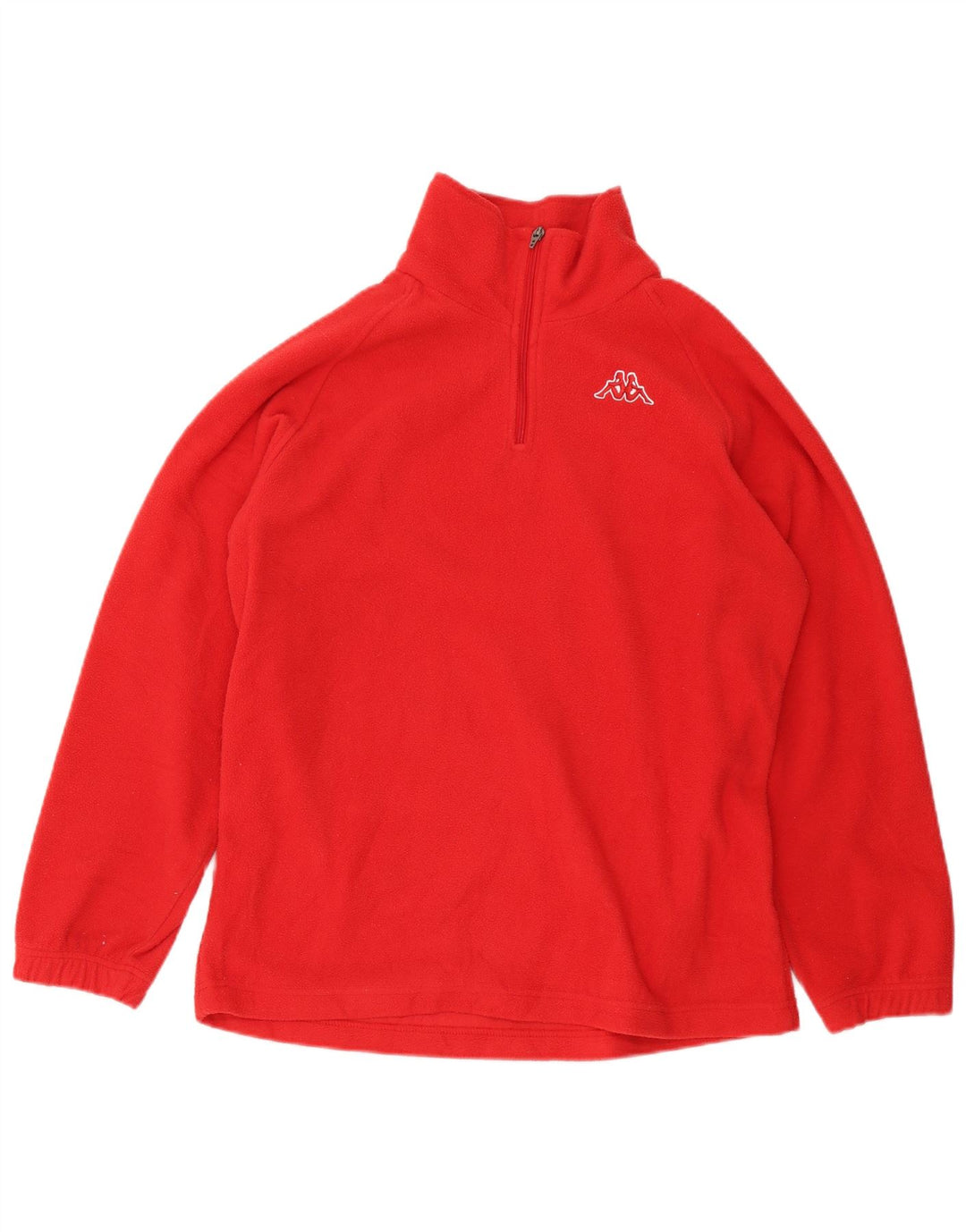 Kappa herre lynlås hals fleece jumper medium rød polyester