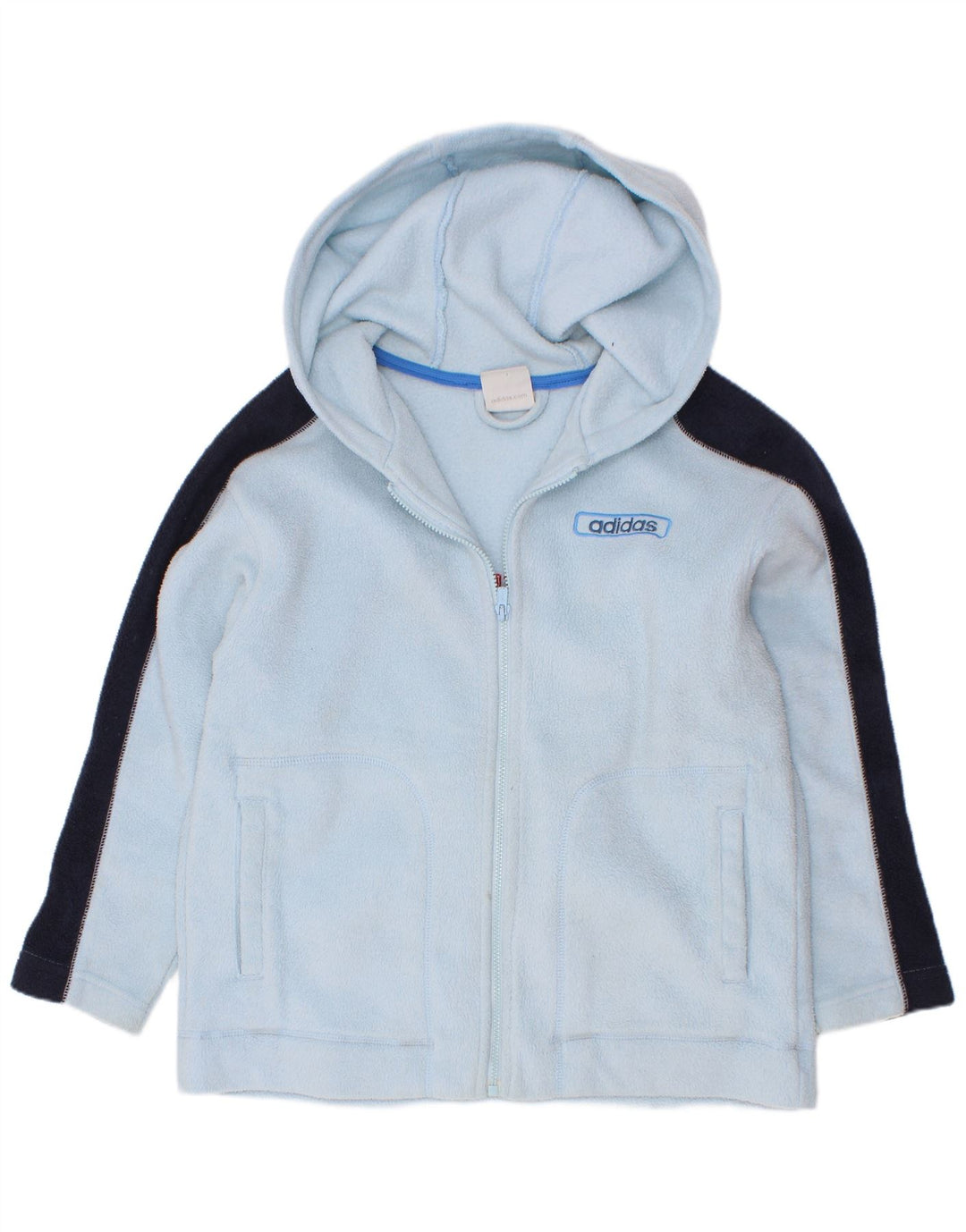 Adidas drenge grafisk fleecejakke 7-8 år Blå Colourblock Polyester