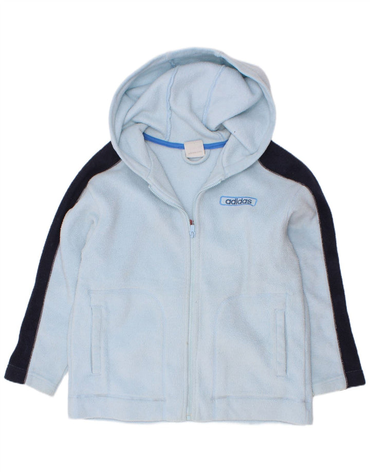 Adidas drenge grafisk fleecejakke 7-8 år Blå Colourblock Polyester