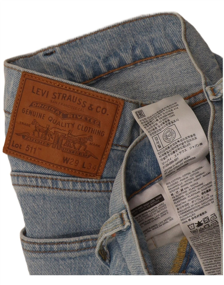 Levi's Dame 511 Slim Jeans W29 L28 Blå Bomuld