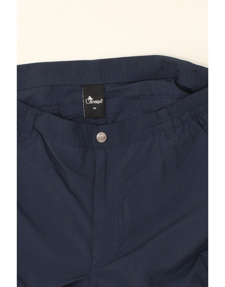 VINTAGE Mens Cargo Shorts IT 54 2XL W42  Navy Blue Polyamide Vintage Vintage and Second-Hand Vintage from Messina Hembry 