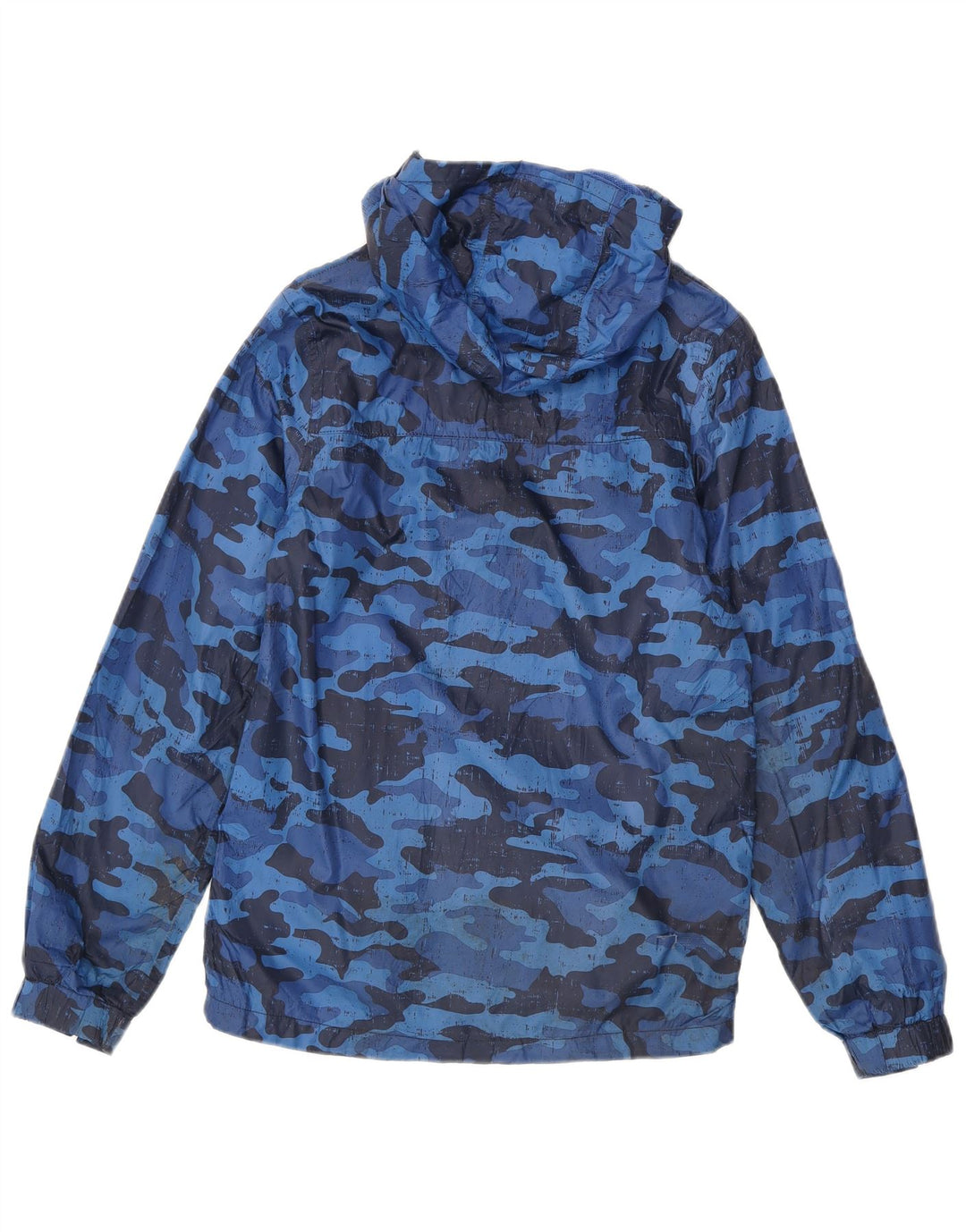 Mountain Warehouse Drenge Regnjakke 12-13 År Blå Camouflage Polyester