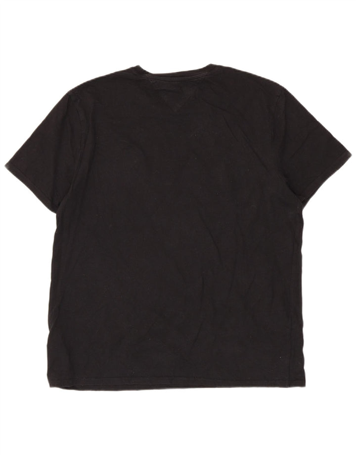 Tommy Hilfiger Herre T-Shirt Top Stor Sort Bomuld