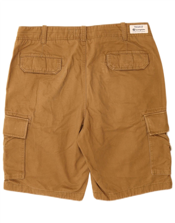 CHAMPION Herre Cargo Shorts Large W36 Beige Bomuld