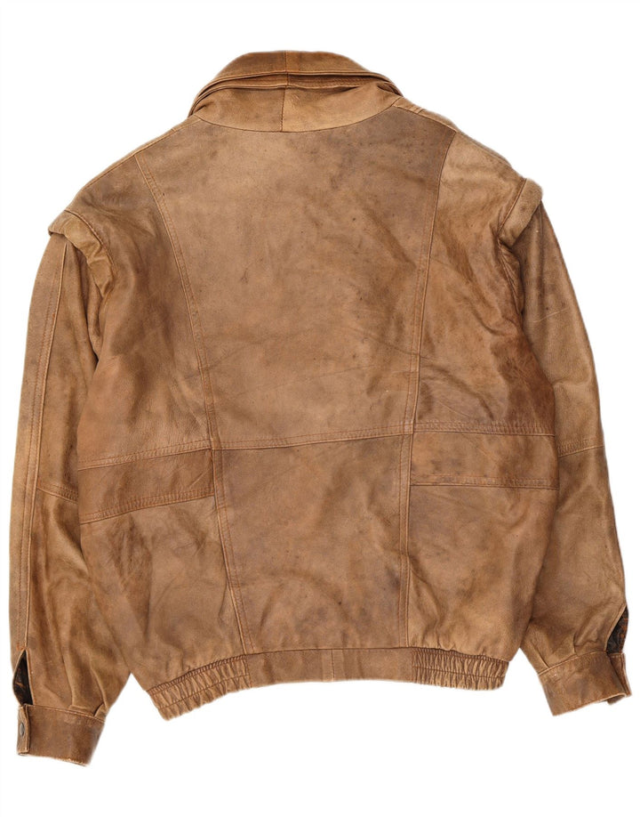 Vintage herre læderjakke UK 40 Large Beige