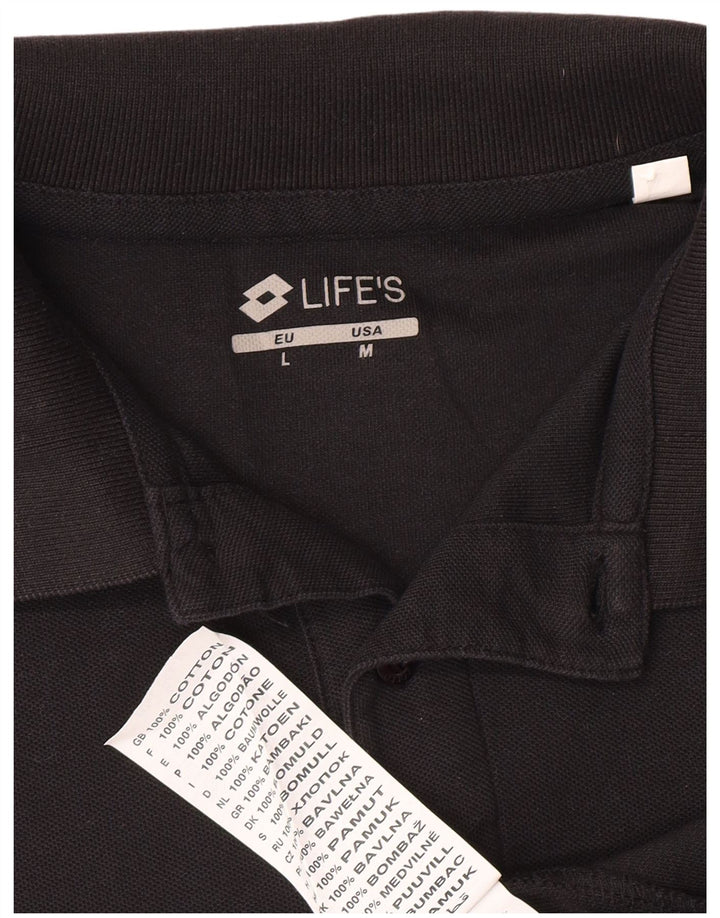 Lotto Herre Polo Shirt Stor Sort Bomuld