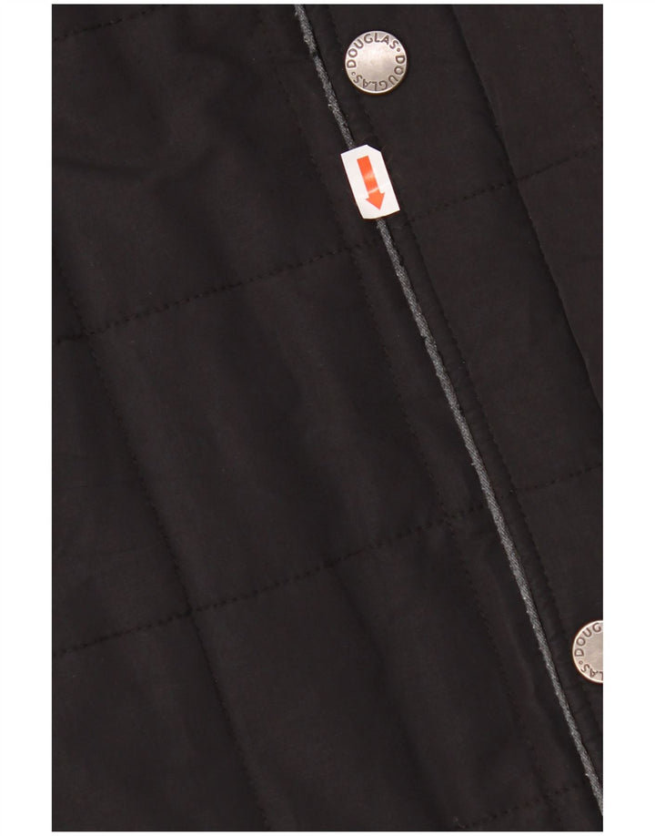 DOUGLAS Mens Padded Jacket UK 42 XL Black Polyester