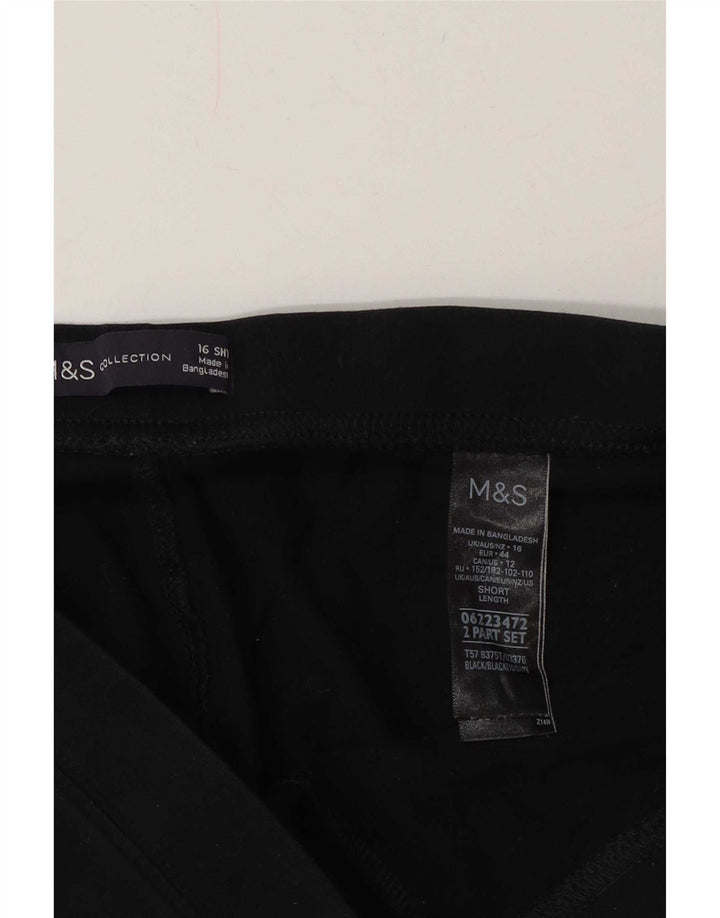 Marks & Spencer Womens Leggings UK 16 Large Black Bomuld