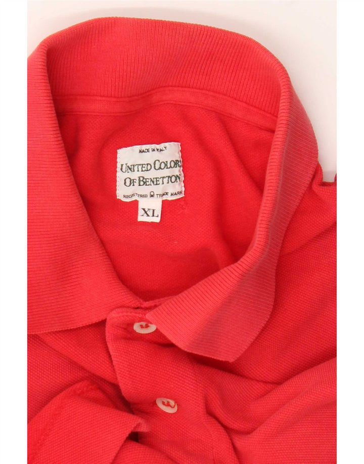 Benetton Herre Polo Shirt XL Rød