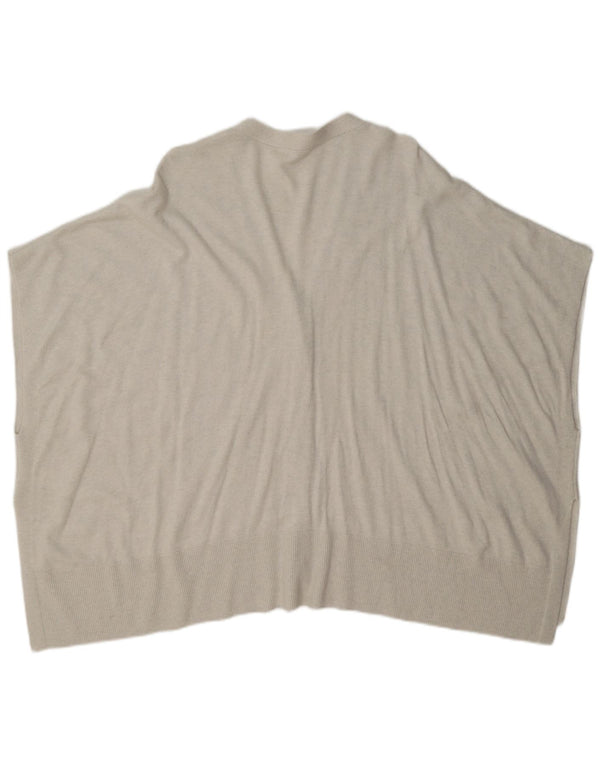 White Label Womens Sleeveless Oversized Cardigan Sweater UK 14 Medium Off