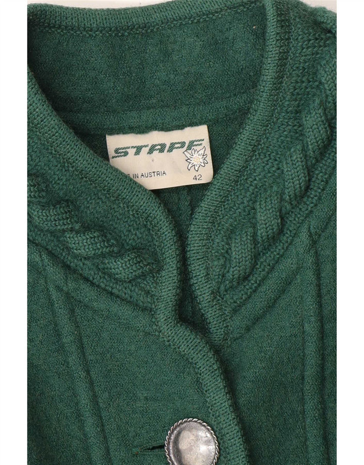 Stapf Grafisk overfrakke til kvinder EU 42 Large Green Floral New Wool