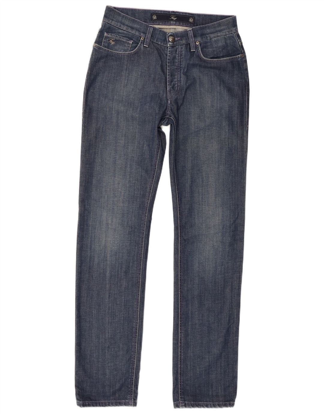 Fay Mens Slim Jeans W34 L33 Blå Bomuld