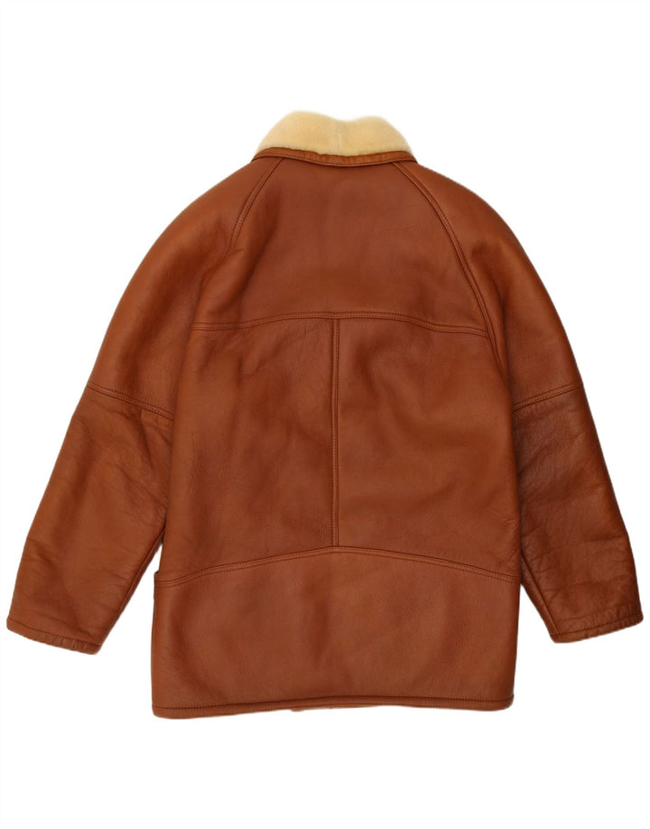 Vintage Herre Shearling Jacket IT 52 XL Brun Shearling
