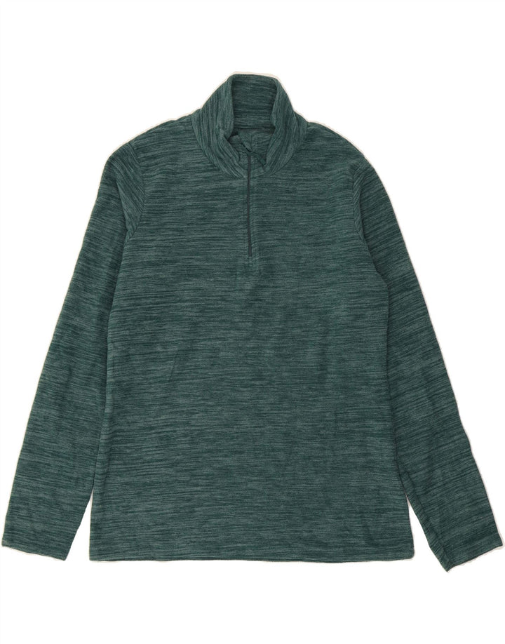 MOUNTAIN WAREHOUSE Womens Fleece Jumper UK 12 Medium Green Flecked Vintage Mountain Warehouse and Second-Hand Mountain Warehouse from Messina Hembry 