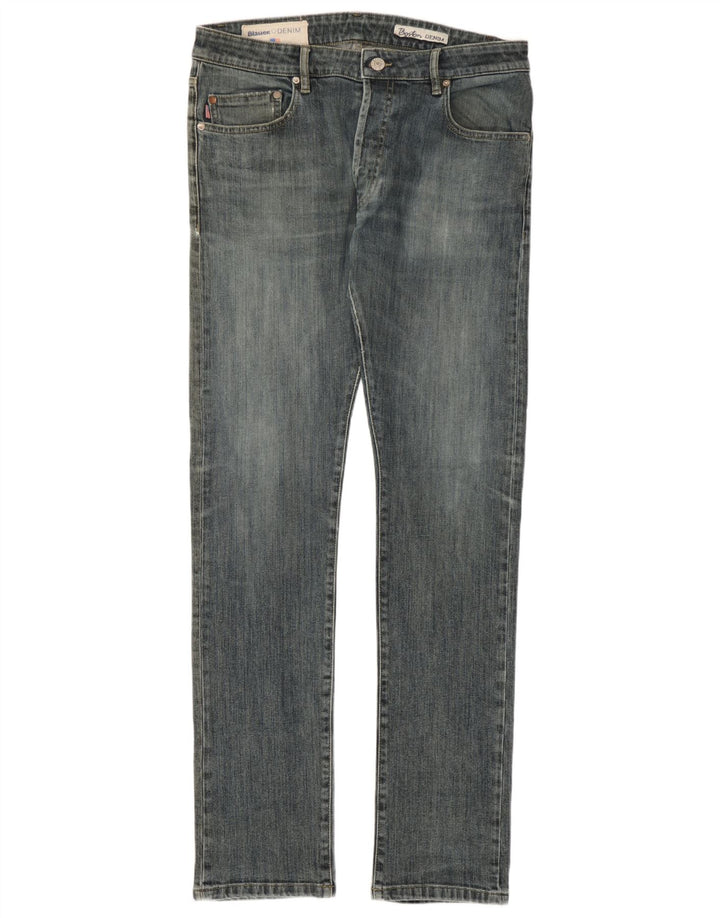 Blauer Herre Slim Jeans W34 L34 Blå Bomuld