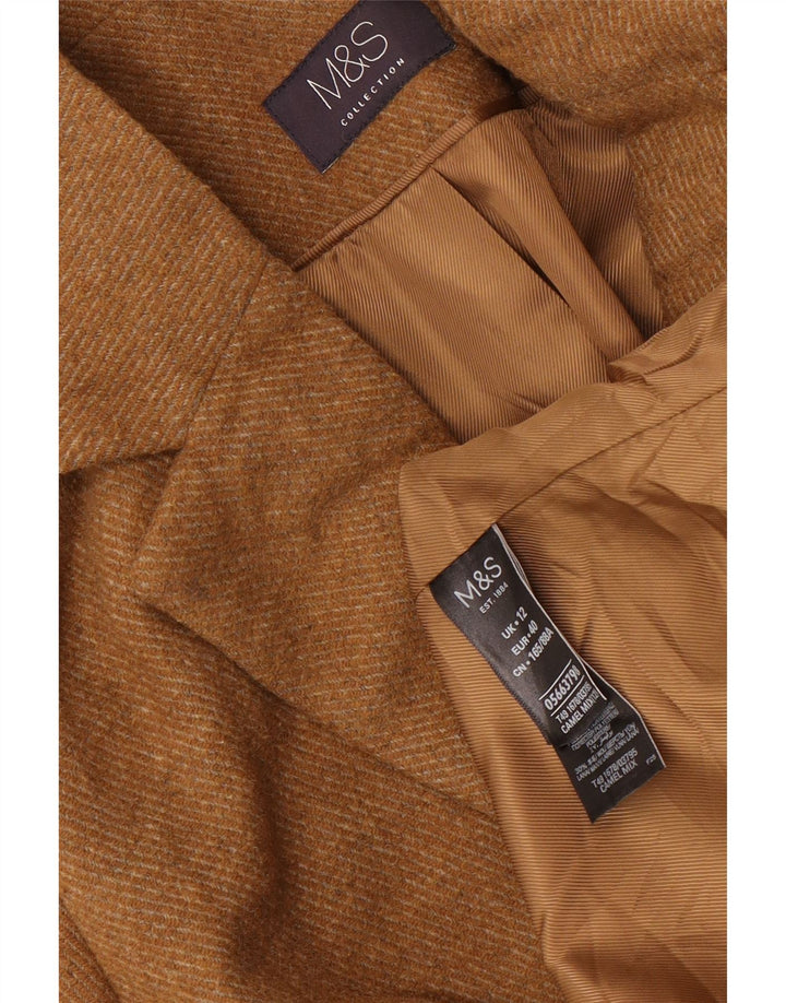 Marks & Spencer Dameoverfrakke UK 12 Medium Beige Polyester