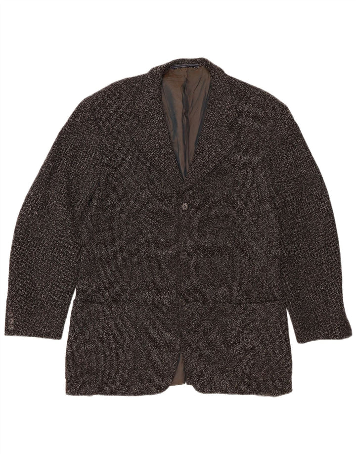 TRUSSARDI Herre Milano Longline Blazer Jacket IT 48 Medium Grey Flecked