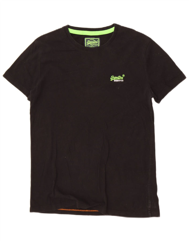 Superdry T-shirt top til mænd, stor sort bomuld