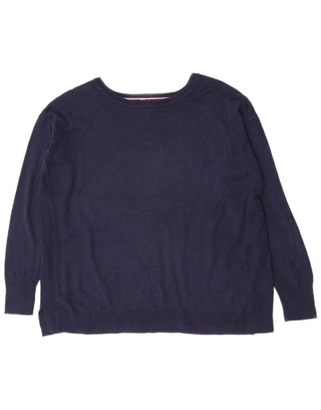 Joules Dame Oversized Boat Neck Jumper Sweater UK 12 Medium Navy Blue