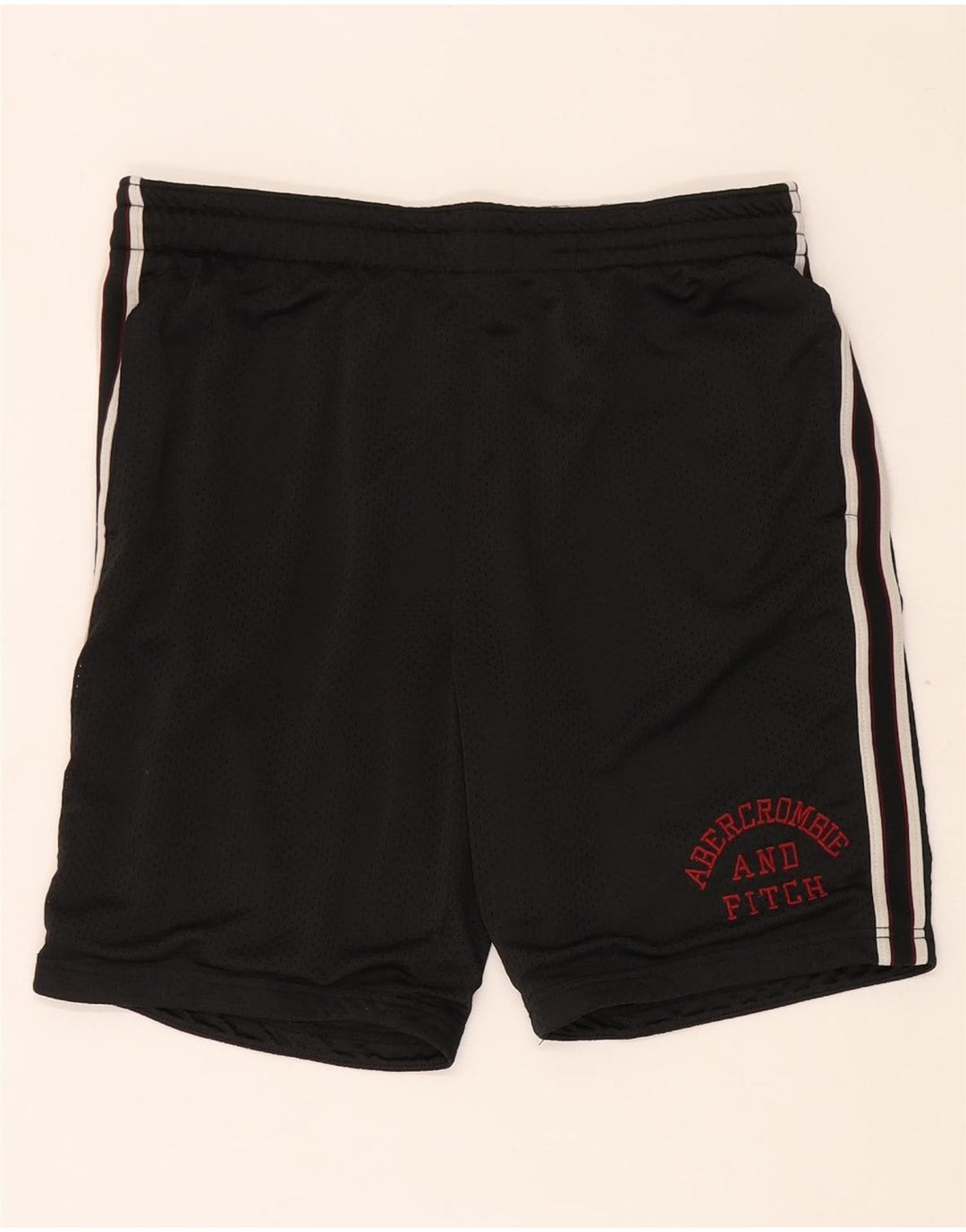 Abercrombie & Fitch grafiske sportsshorts til mænd mellem sort polyester