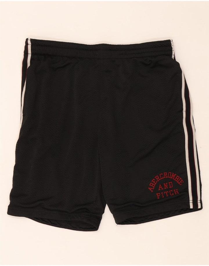 Abercrombie & Fitch grafiske sportsshorts til mænd mellem sort polyester