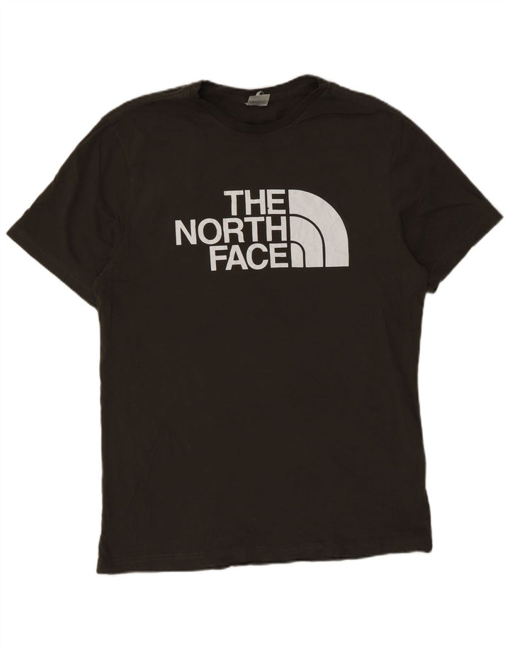 The North Face Herre grafisk T-shirt Top Medium Khaki Bomuld