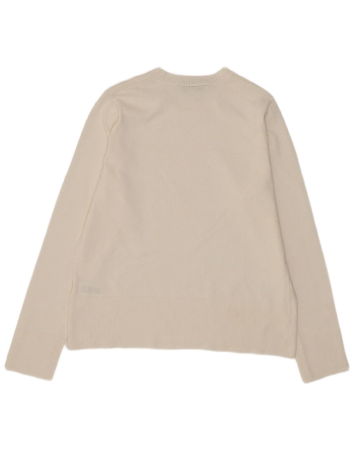 Zara Dame sweater med rund hals DK 10 Small White Viscose