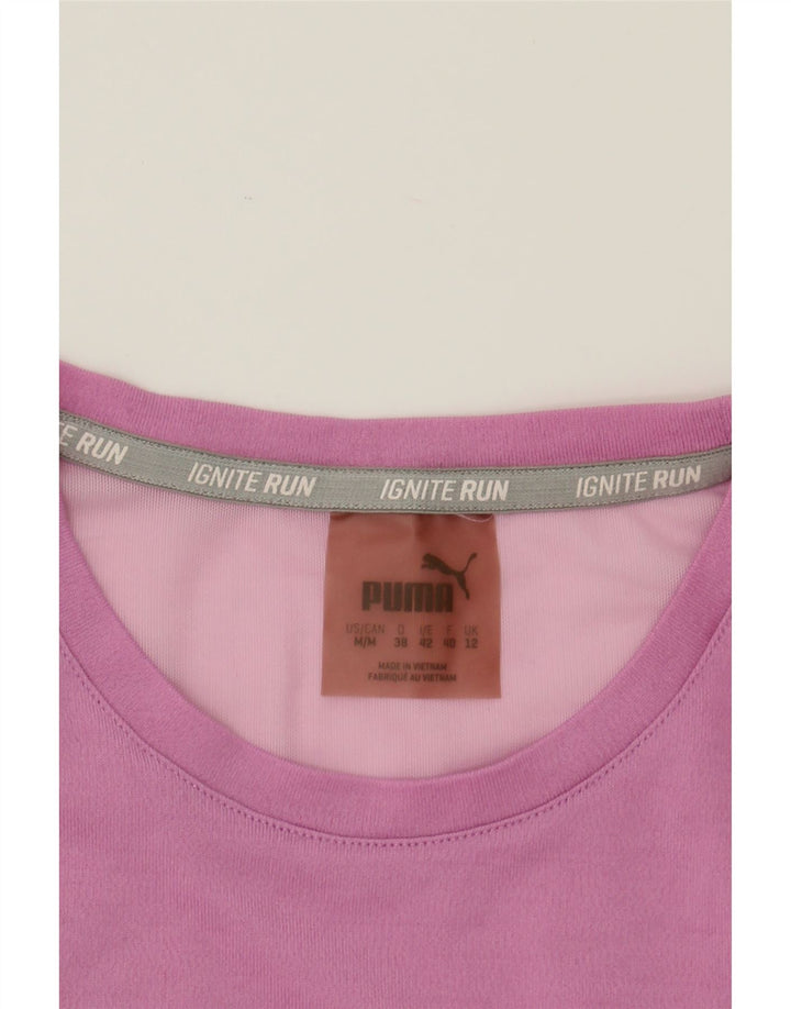 PUMA Womens T-Shirt Top UK 12 Medium Pink Vintage Puma and Second-Hand Puma from Messina Hembry 