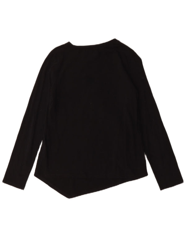 Diesel piger asymmetrisk grafisk top langærmet 13-14 år sort bomuld