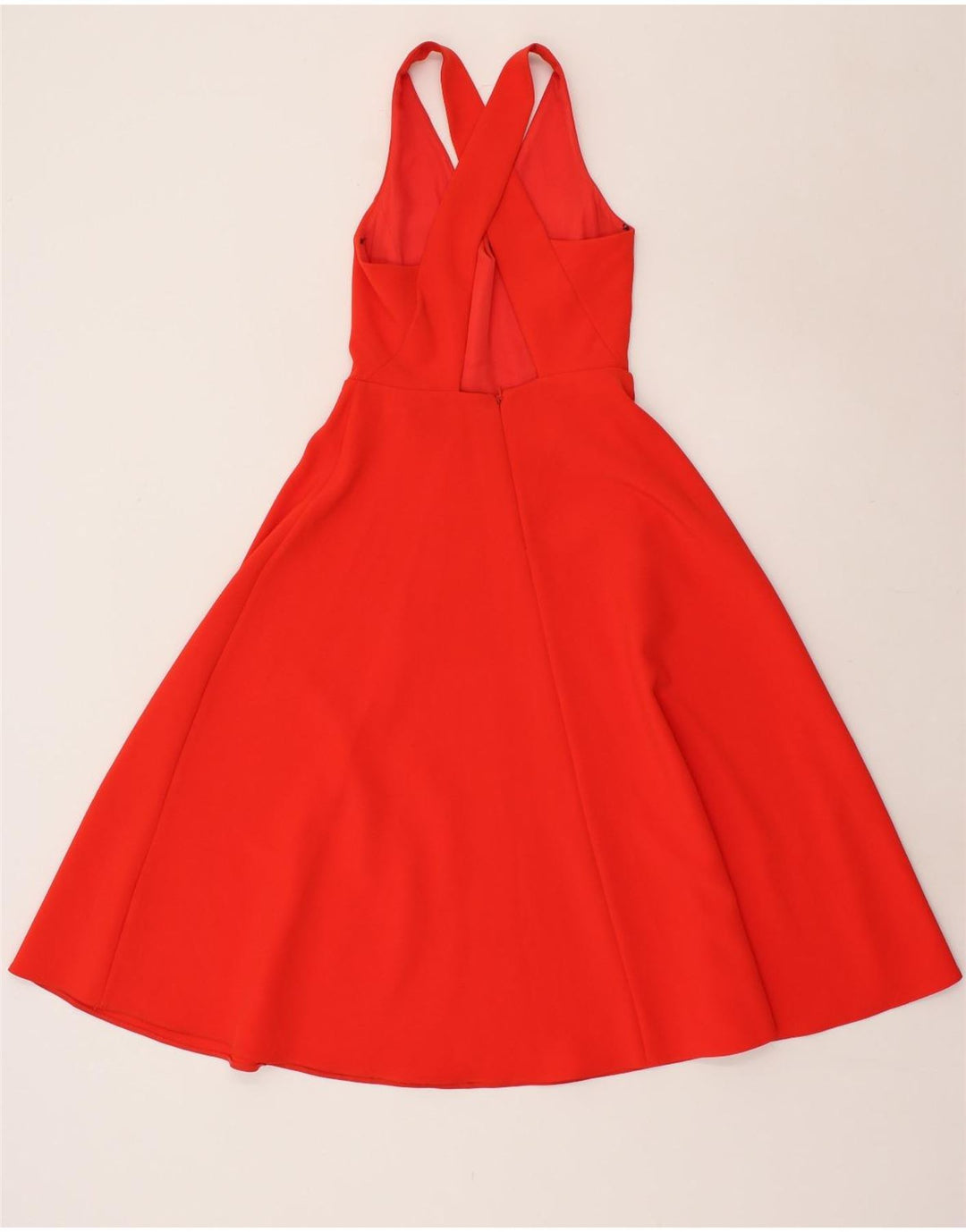 WAREHOUSE Womens Sleeveless A-Line Dress UK 6 XS Orange Polyester Vintage Warehouse and Second-Hand Warehouse from Messina Hembry 