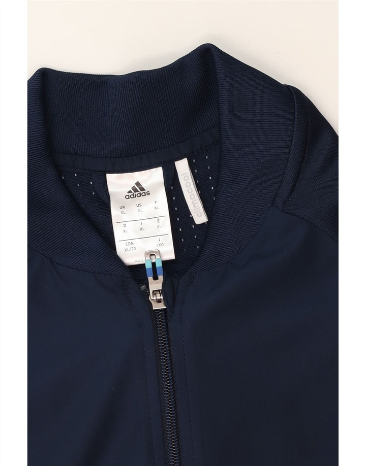 ADIDAS Mens Climacool Tracksuit Top Jacket XL Navy Blue Polyester Vintage Adidas and Second-Hand Adidas from Messina Hembry 