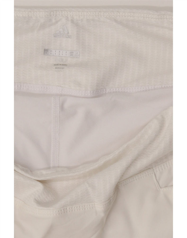 ADIDAS Womens Skort UK 14 Large  Off White Polyester Vintage Adidas and Second-Hand Adidas from Messina Hembry 