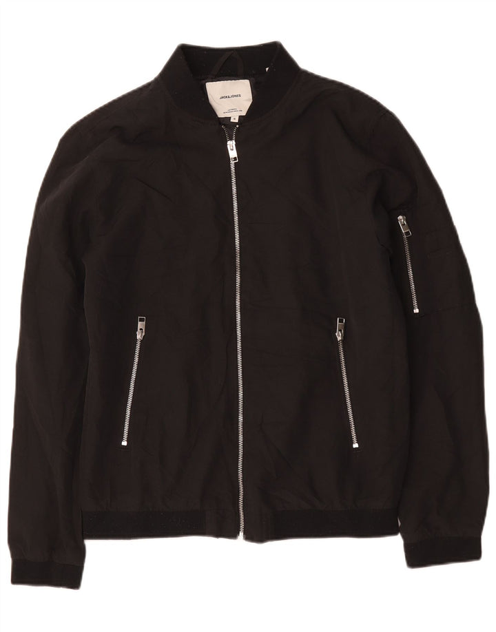 Jack & Jones Bomberjakke til mænd UK 36 Lille sort polyester