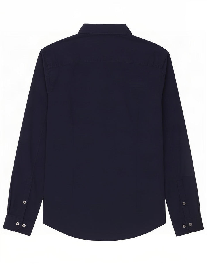 Tommy Hilfiger Herre Slim Fit skjorte Lille marineblå bomuld
