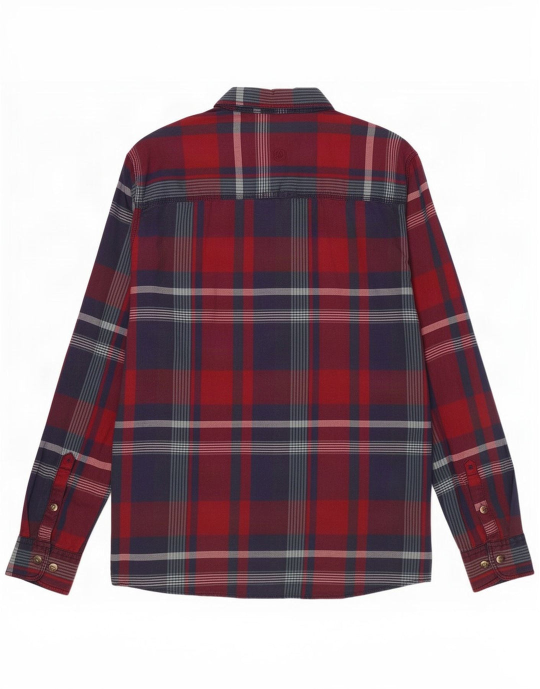 Fat Face Herre Classic Fit Flanelskjorte Medium Rød Ternet Bomuld