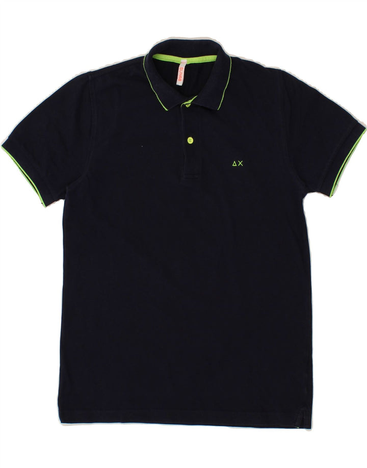 SUN68 Mens Polo Shirt Small Navy Blue Cotton Vintage Sun68 and Second-Hand Sun68 from Messina Hembry 