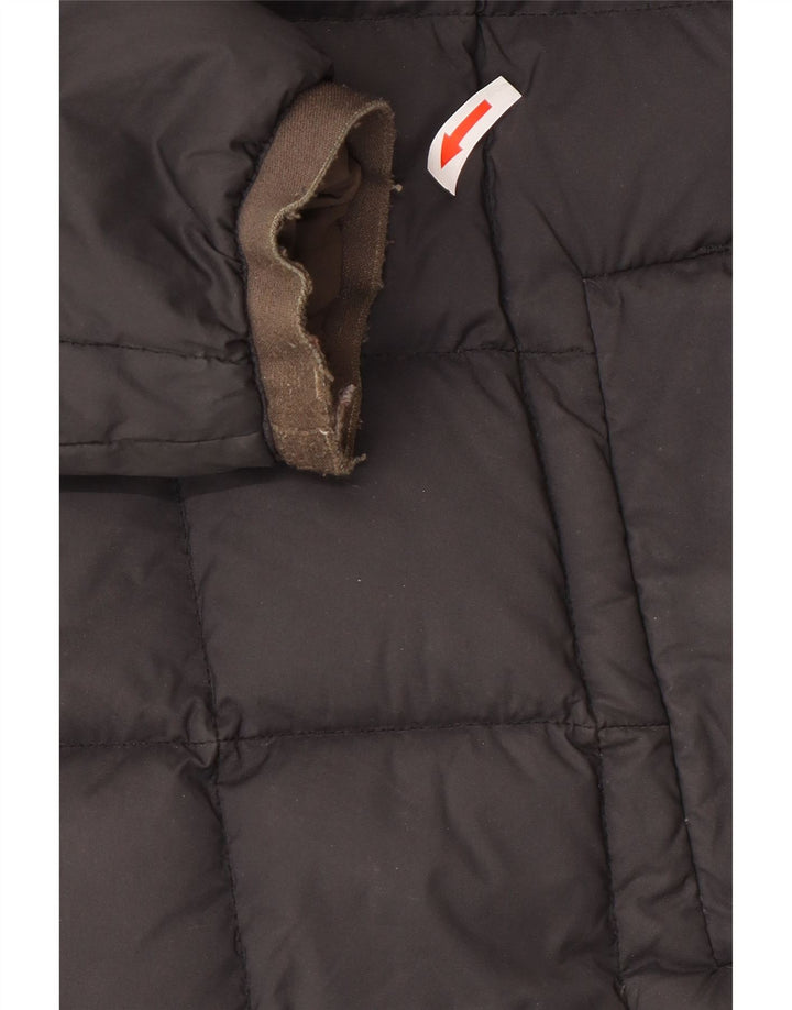 K-Way Dame Oversized Hætte Vendbar Polstret Frakke UK 8 Lille Sort