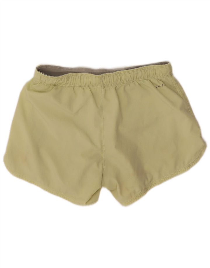 Nike Dame Dri Fit Sport Shorts UK 10 Small Yellow