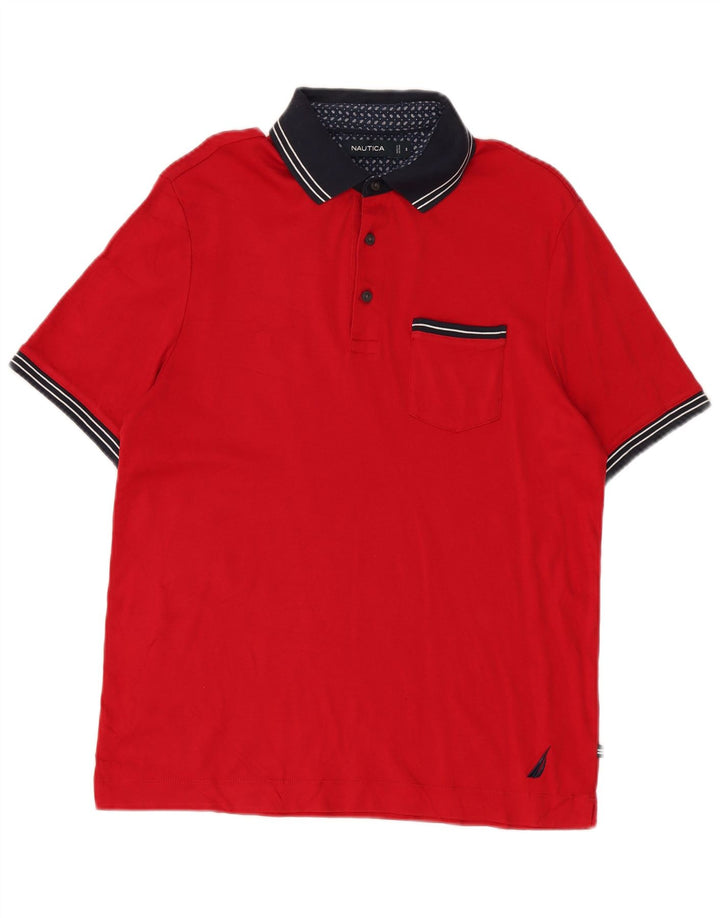 Nautica Polo Shirt til mænd Lille rød farveblok