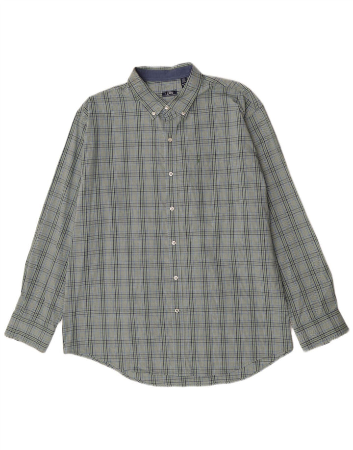 Izod herre Regular Fit skjorte 2XL grøn ternet bomuld
