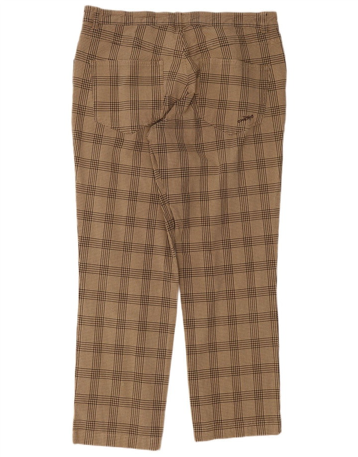 Chervo Straight Casual Bukser til mænd W34 L28 Beige Ternet polyamid
