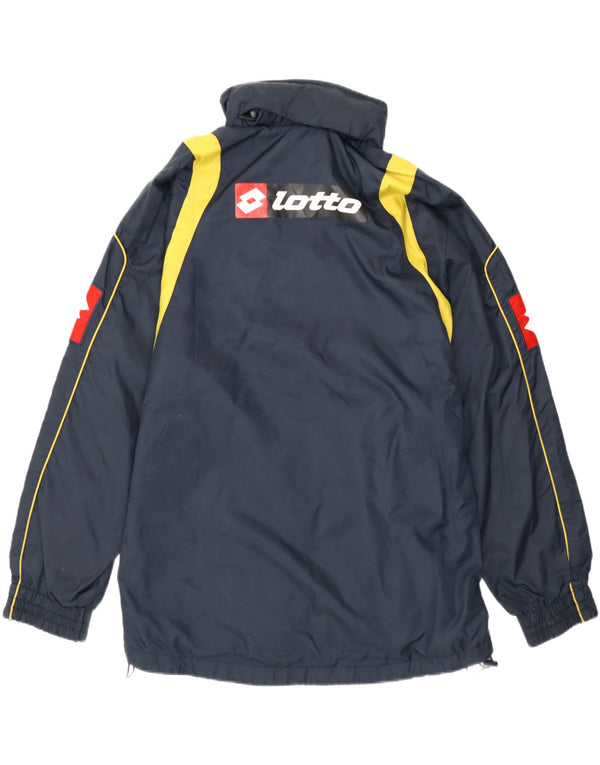 Lotto Regnjakke med hætte til mænd UK 40 Large Navy Blue Polyester Sports