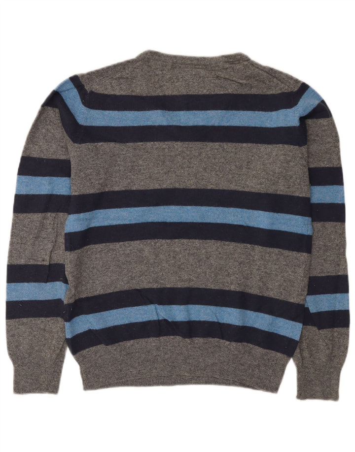 Puma Herre V-hals sweater Small Grey Colourblock lammeuld
