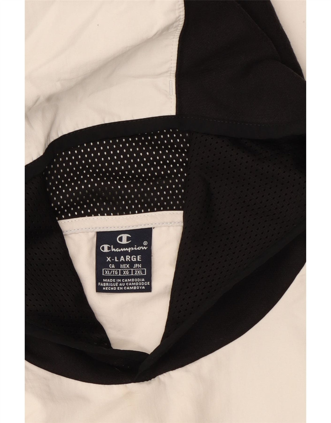 CHAMPION Grafisk hættetrøje til mænd XL Sort Colourblock