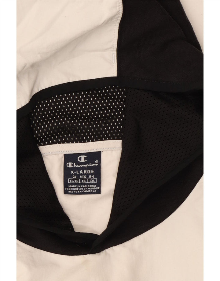 CHAMPION Grafisk hættetrøje til mænd XL Sort Colourblock