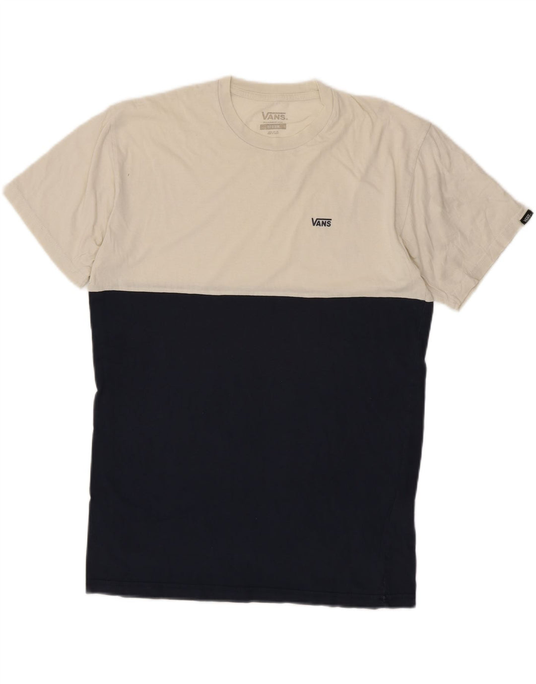 VANS Herre Classic Fit T-Shirt Top Medium White Colourblock