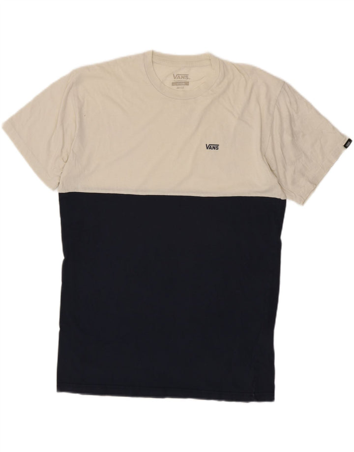 VANS Herre Classic Fit T-Shirt Top Medium White Colourblock