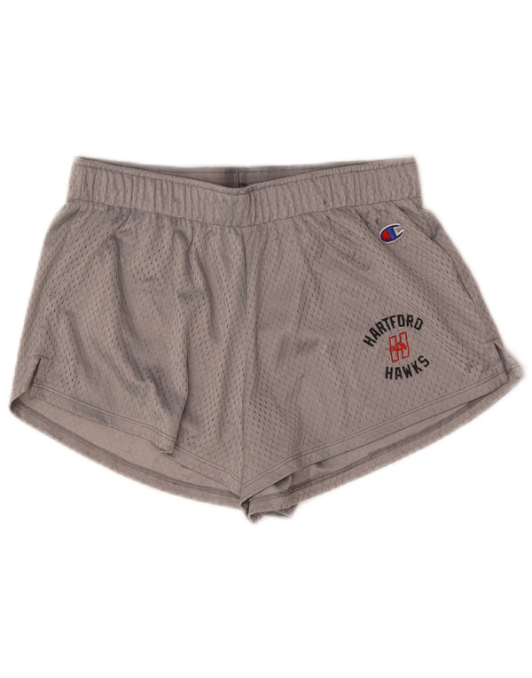 Champion Kvinder Hartford Hawks Graphic Sports Shorts UK 8 Small Grå