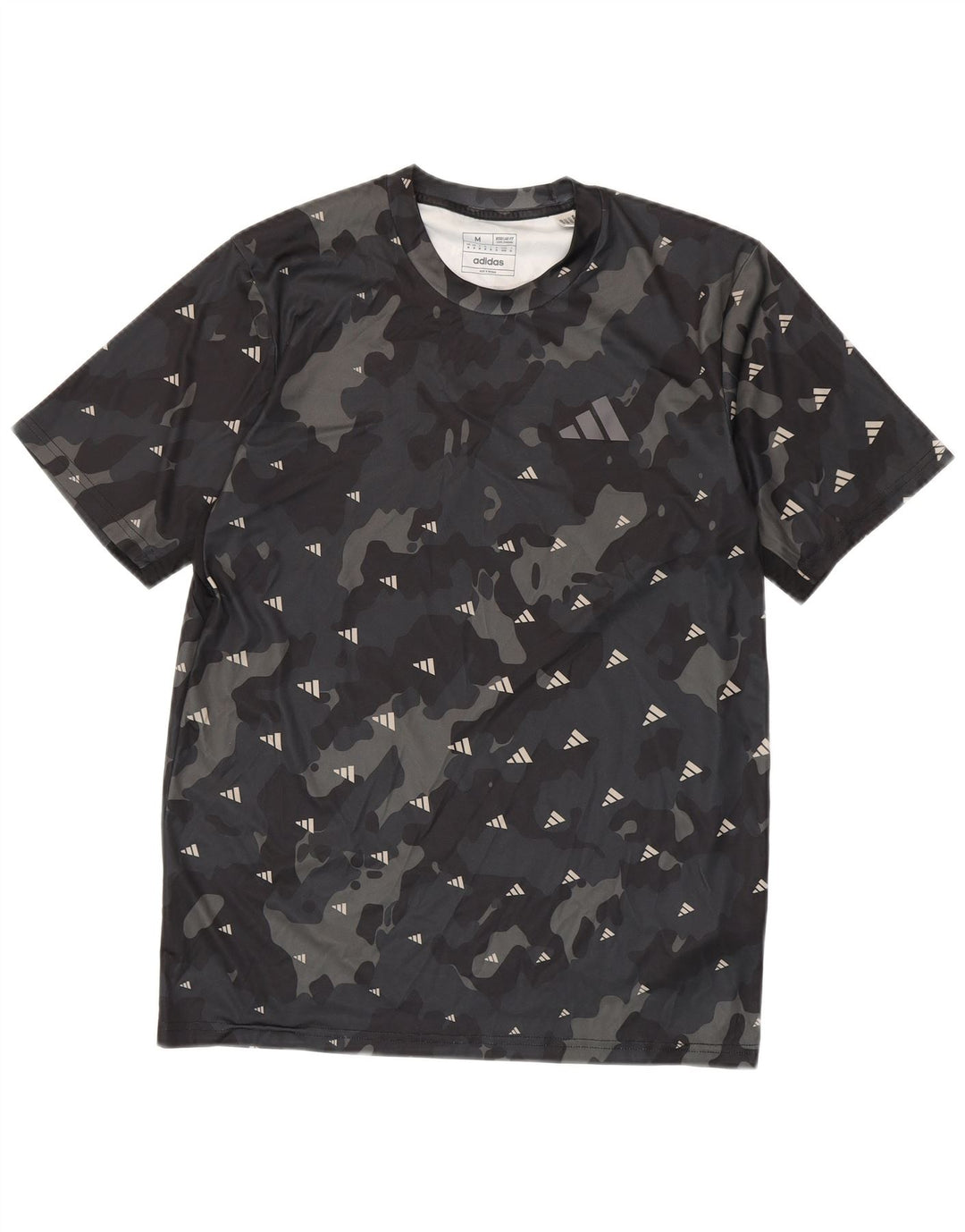 Adidas Herre Aeroready Grafisk T-Shirt Top Medium Sort Camouflage Polyester